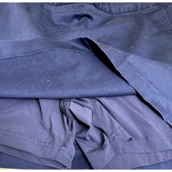 Lizwear Womens Navy Skort Side Zipper/Pockets Size 16 Cotton/Polyester - Picture 2 of 8